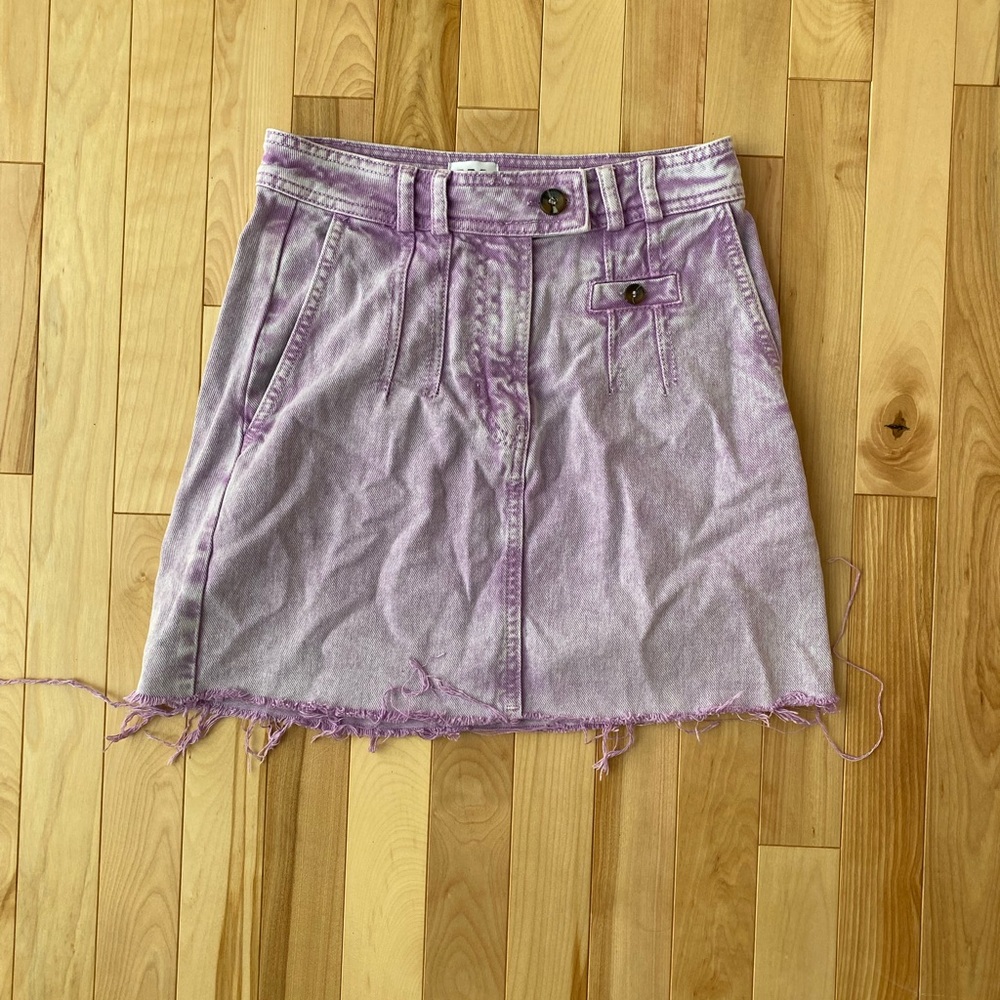 BDG Lavender A-Line Denim Skirt